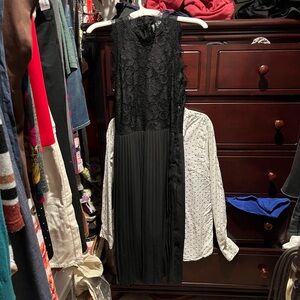 NWT black lace halter dress